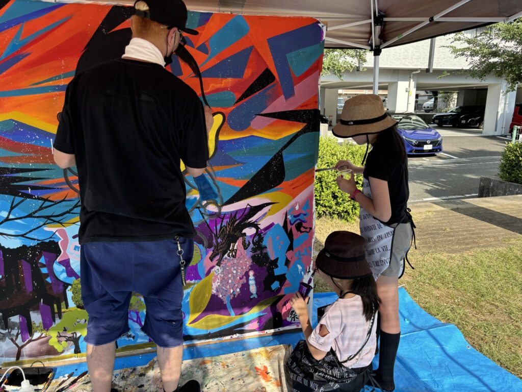 ライブペイントの様子